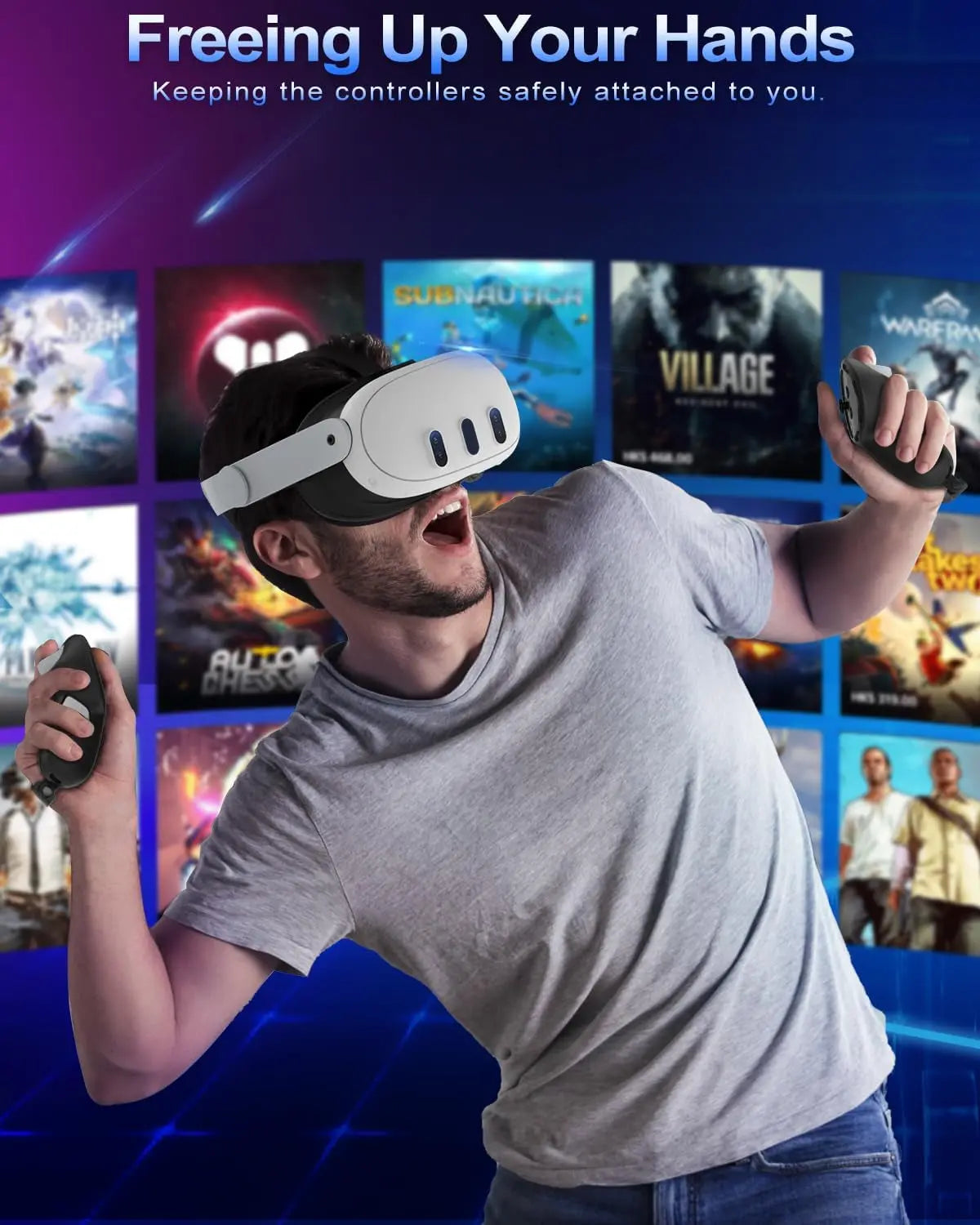VR Controller Grip Covers for Oculus Quest 3